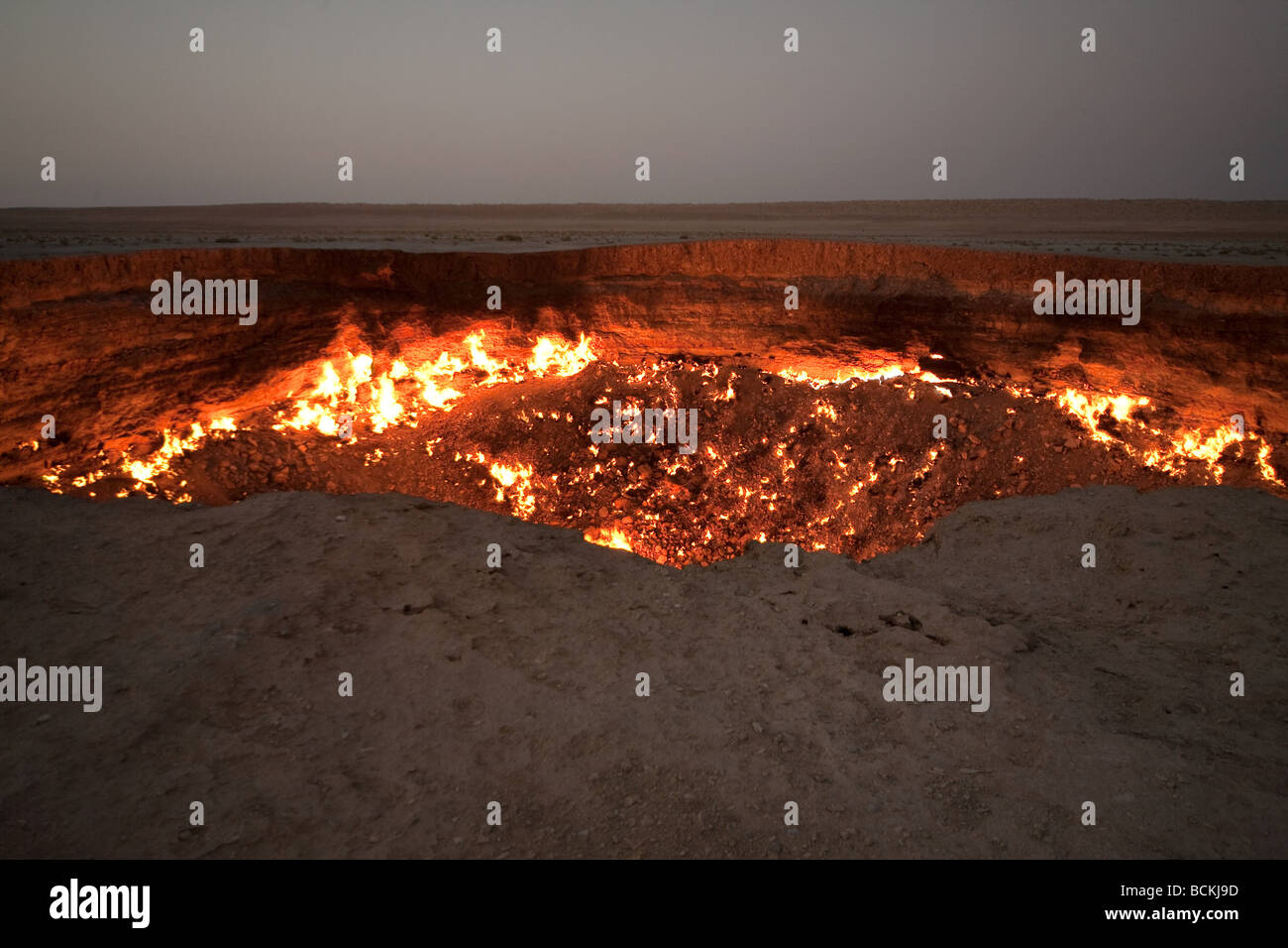 Darvaza Gas Krater Stockfoto