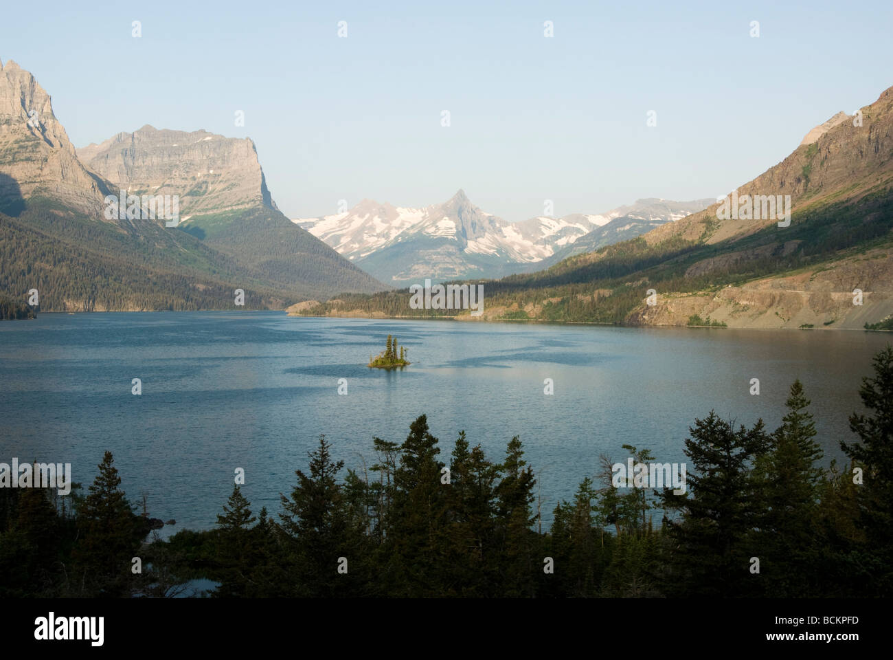 Wild Goose Island auf St. Mary Lake in Glacier Nationalpark Stockfoto
