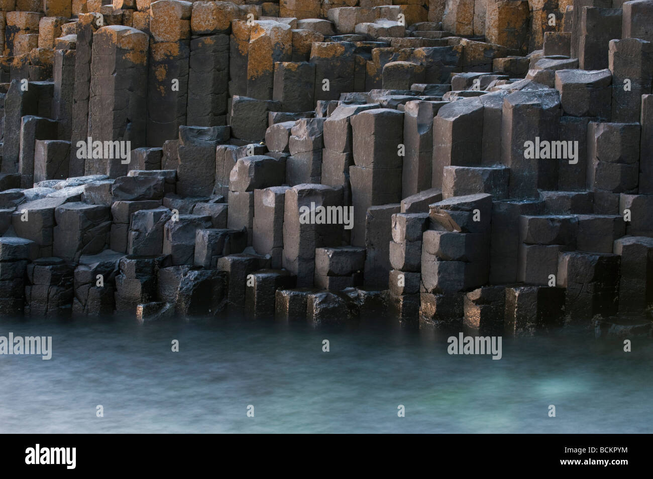 Giant es Causeway, Weltkulturerbe, säulenförmigen Basalt, County Antrim, Nordirland Stockfoto