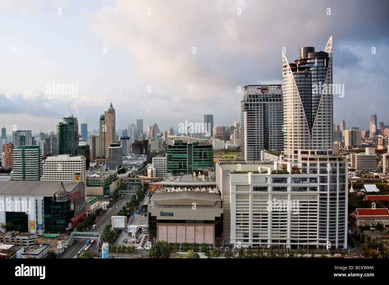 Thailand. Ein Blick auf die Stadt Bangkok am späten Nachmittag. Stockfoto