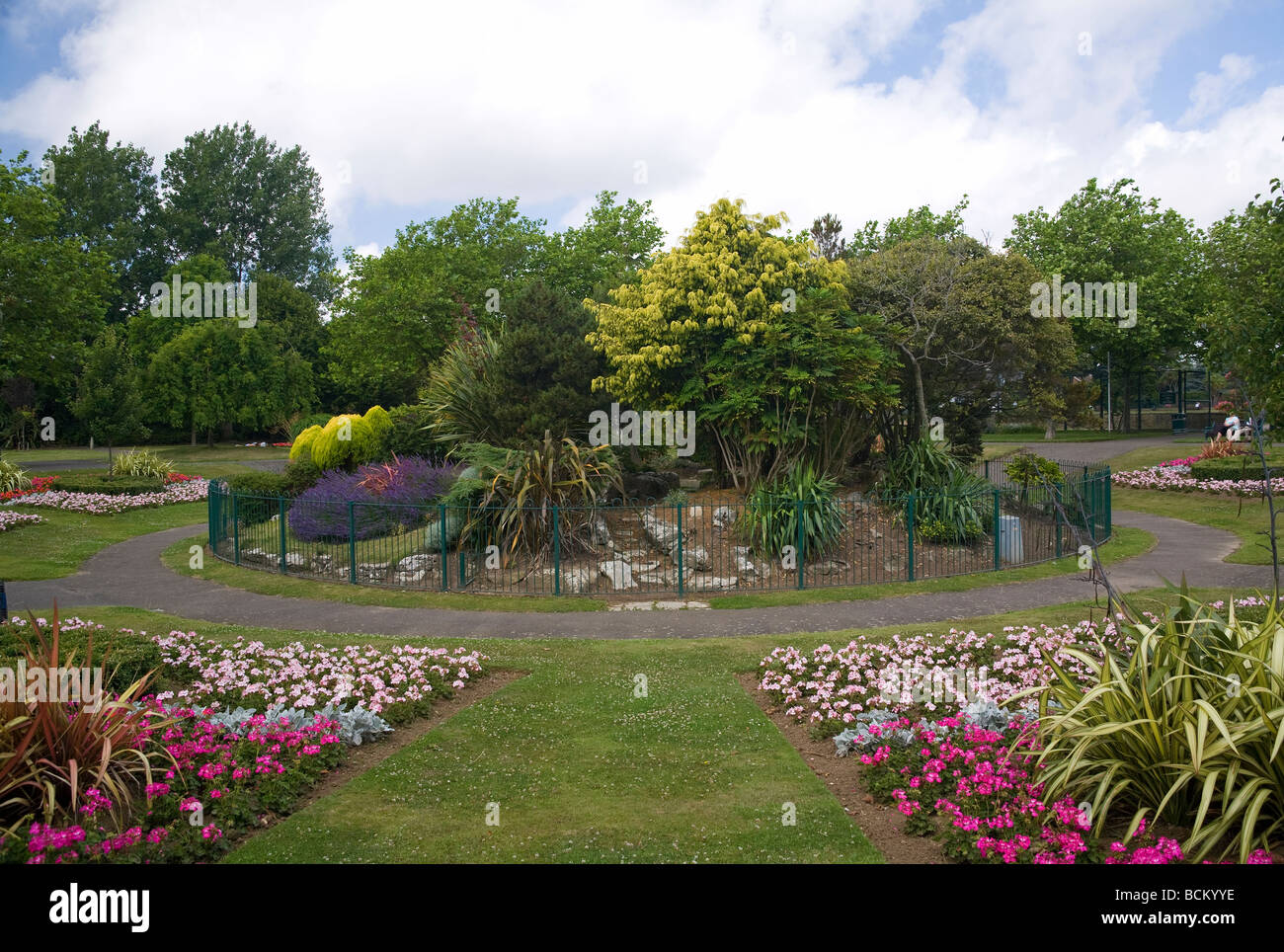 Zentralen Bereich reserviert für Vögel am Strand Haus Park Gardens, Worthing, West Sussex, UK Stockfoto