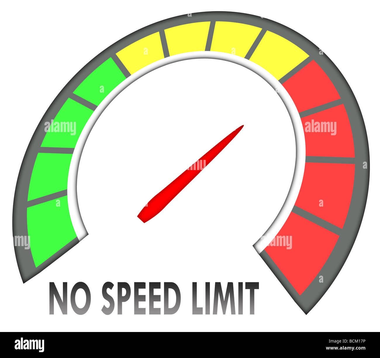 kein Tempolimit Stockfoto