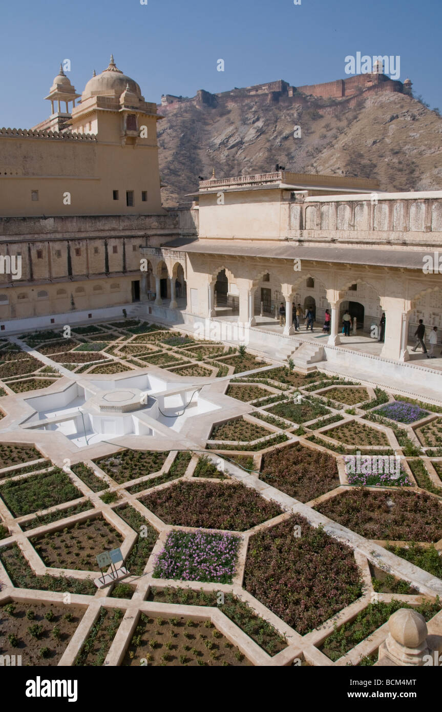 Amber Fort, Gitter Elfenbein Windows, florale Intarsien Marmor Designs