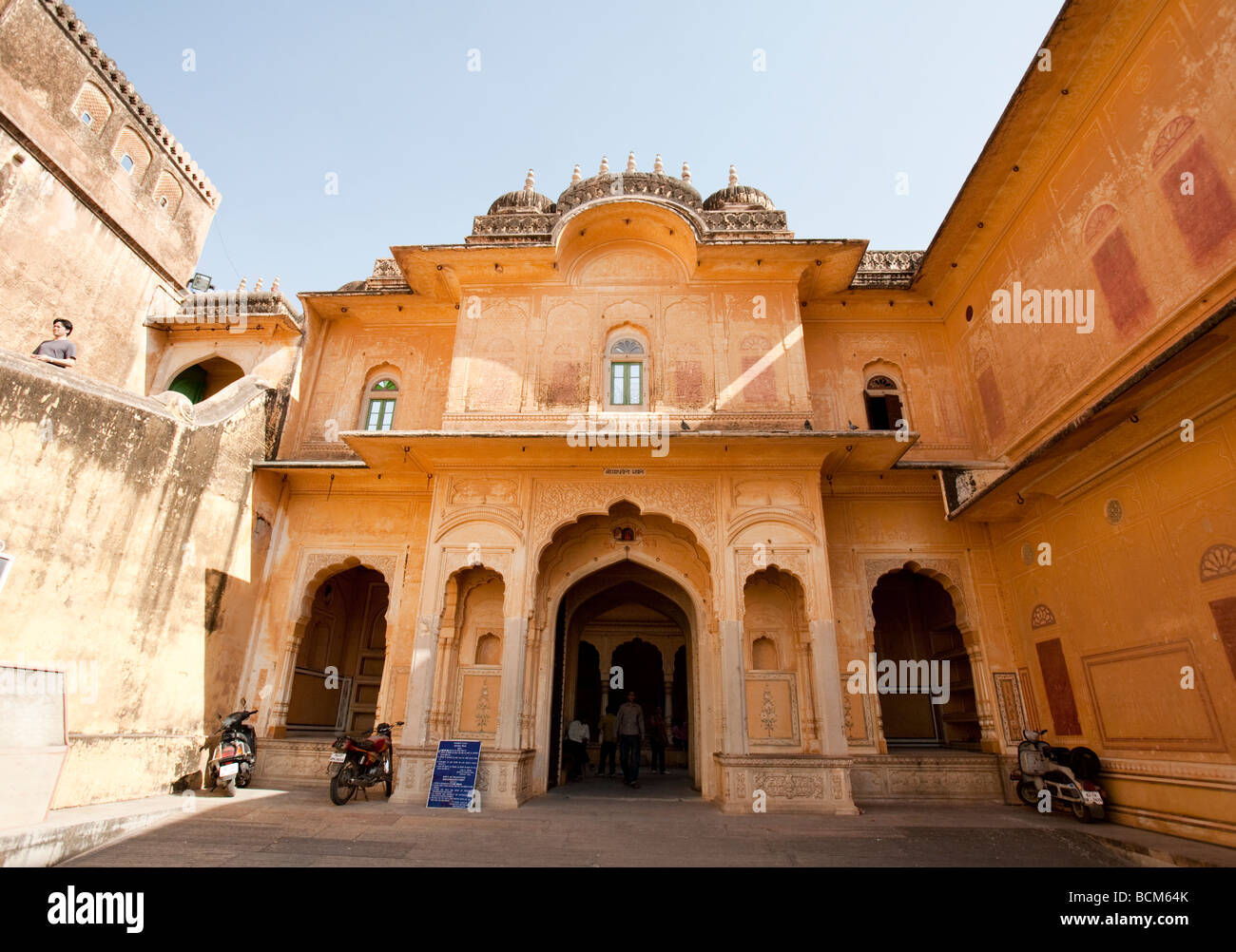 Eingang des indischen Amber Fort in Jaipur Rajasthan Stockfoto