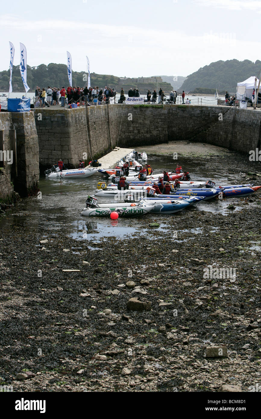 Zapcat Thundercat Motorboot Rennen. Plymouth Sound. Juli 2009 Stockfoto