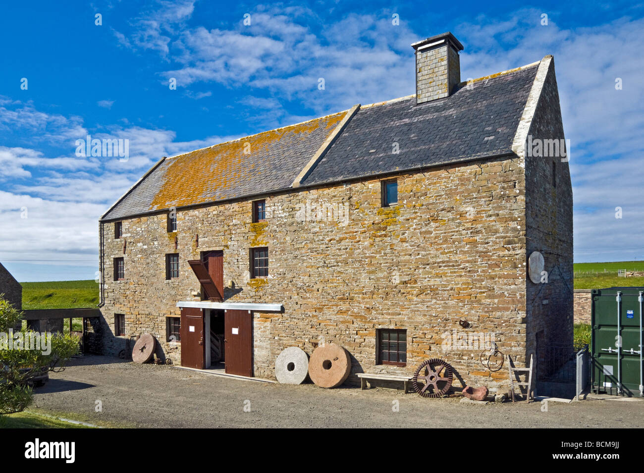 Baronie Mühlen in Birsay auf Festland Schottland Orkney Fräsen eine uralte Art der Gerste Stockfoto