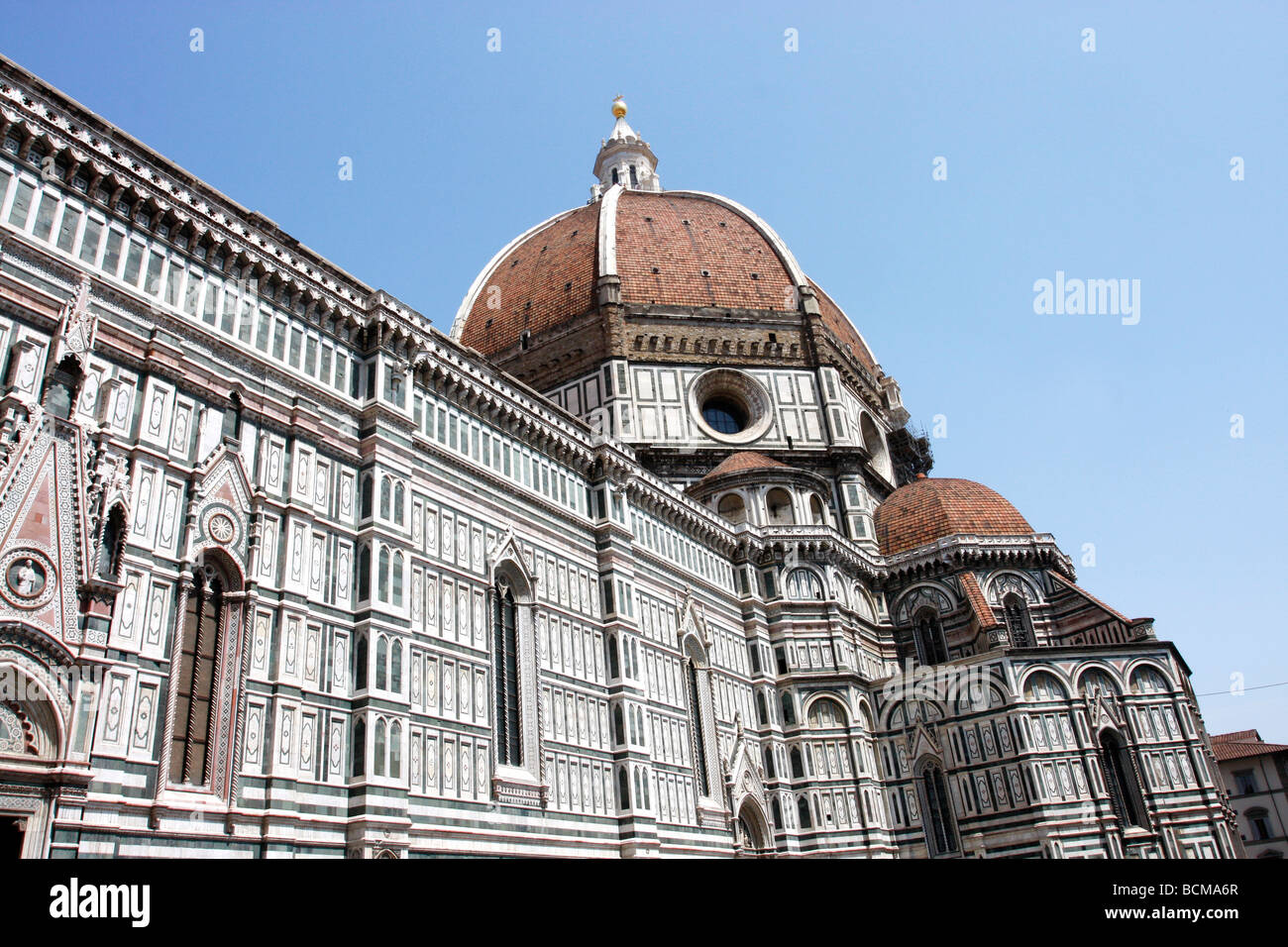 Der Dom, Filippo Brunelieschis berühmten enorme Kuppel der Kathedrale dominiert die Skyline von Florence.Tuscany, Florenz Stockfoto