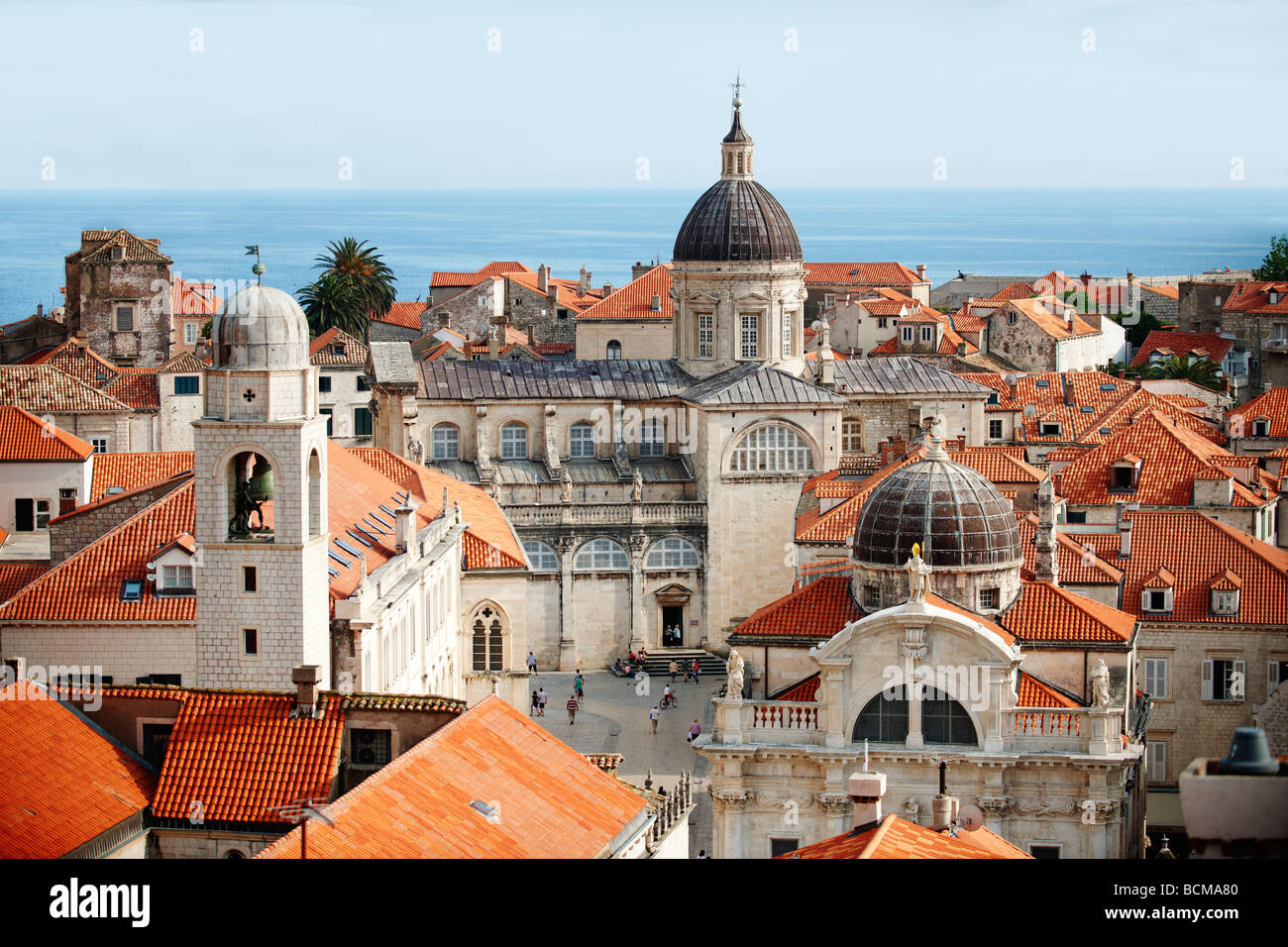 Kathedrale und Dach Tops von Dubrovnik - Kroatien Stockfoto