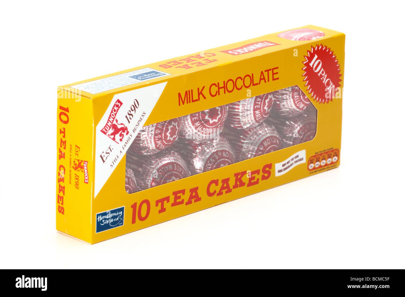 Box 10 Pack von Milchschokolade "Tee-Kuchen" Stockfoto