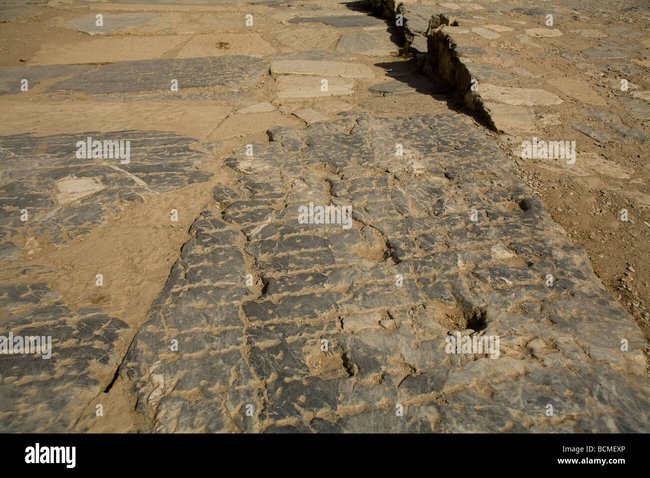 Marmor-Straße in antiken Ephesus Stockfoto