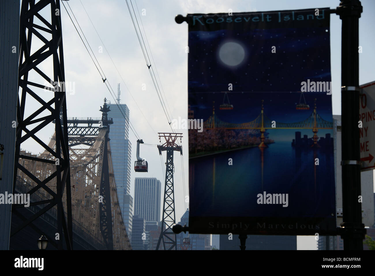 Roosevelt Island Tramway, New York NY Stockfoto