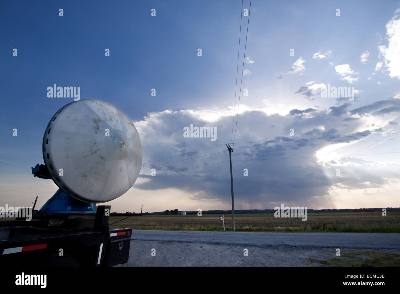 Doppler auf Rädern 7 DOW 7 scans ein entfernten Gewitters für Projekt Vortex 2. Stockfoto