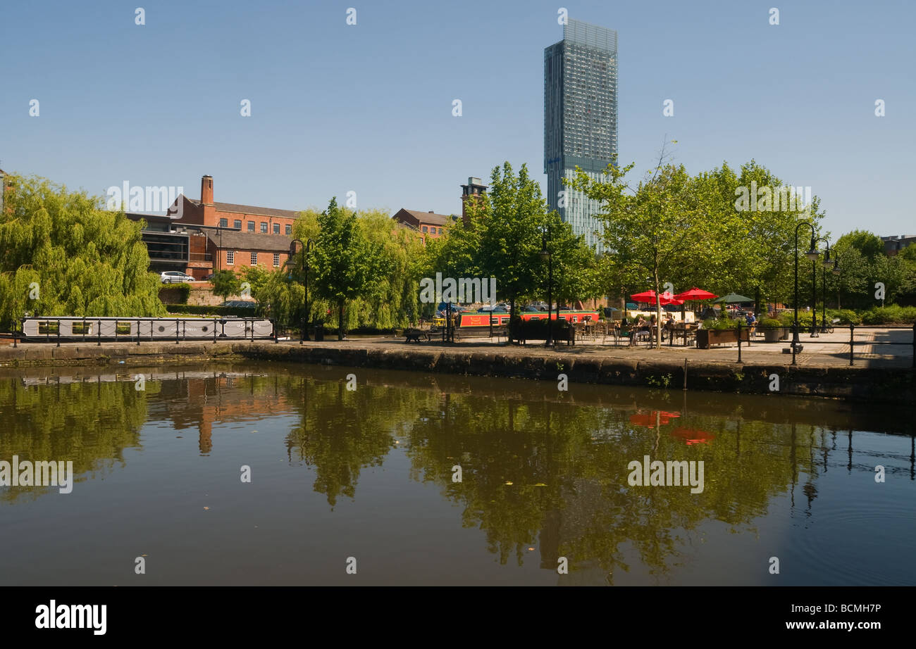 Beetham Tower Manchester von Castlefield Kais Stockfoto