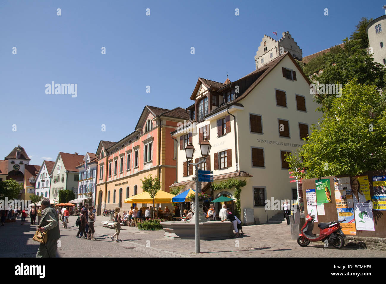 Meersburg Baden-Württemberg Deutschland EU Main Street in Unterstadt dieser mittelalterlichen Unterstadt Stockfoto