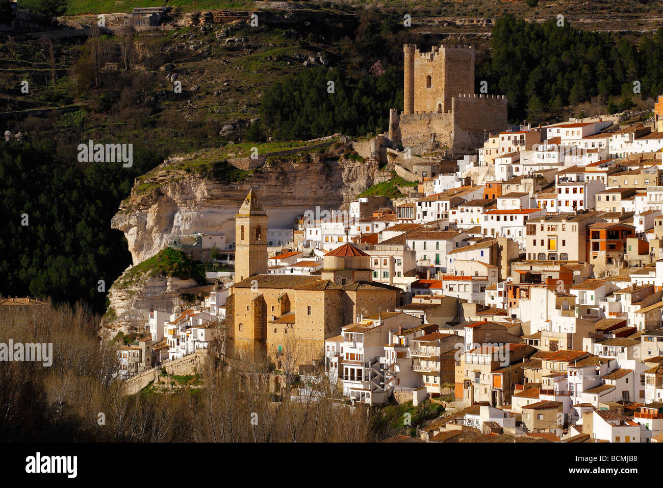 Alcalá del Júcar Dorf Albacete Castilla La Mancha Spanien Stockfoto