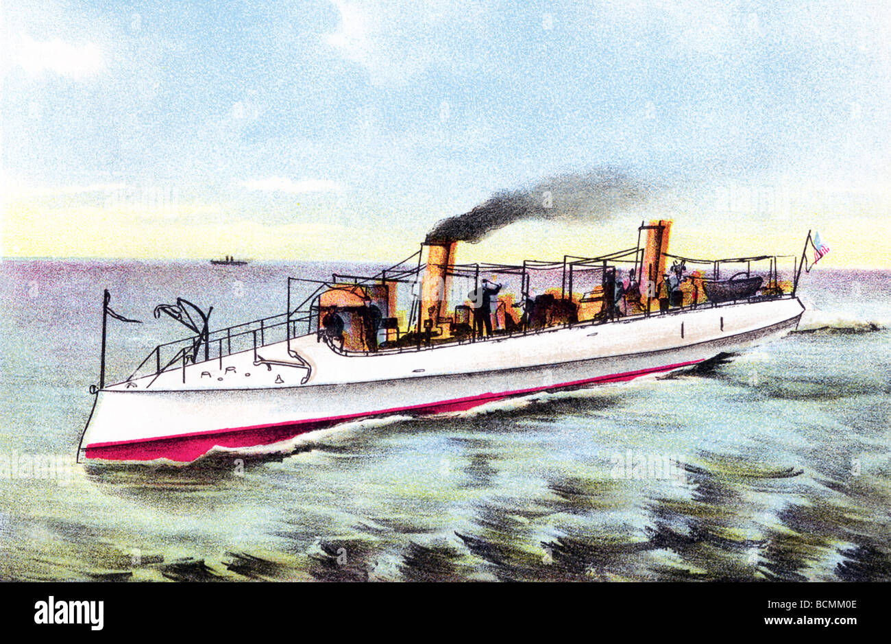 Die USS Cushing war der erste Torpedo Boot für die United States Navy gebaut. Stockfoto
