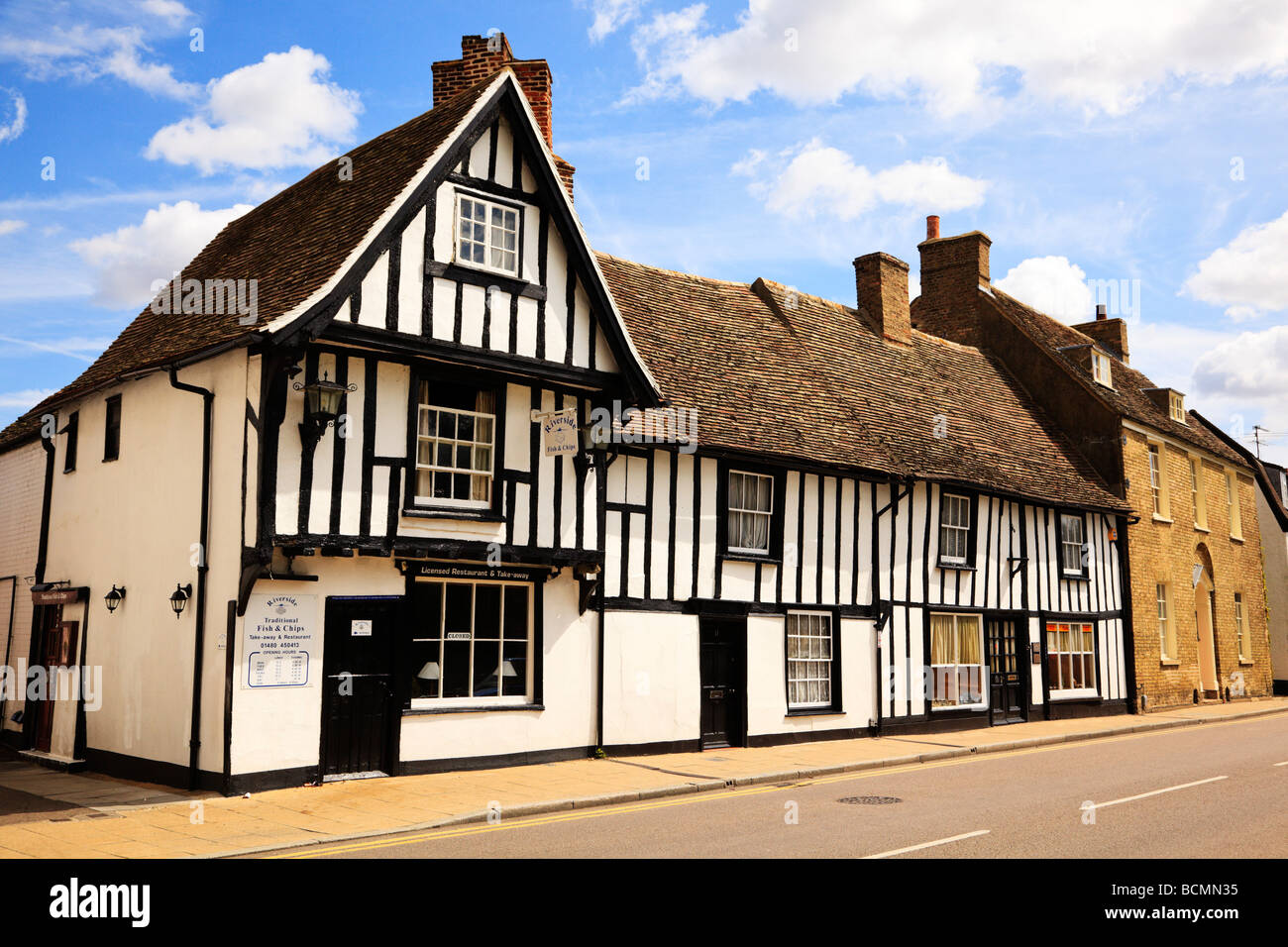 Fachwerkhaus, Godmanchester Huntingdon, Cambridgeshire, England Stockfoto
