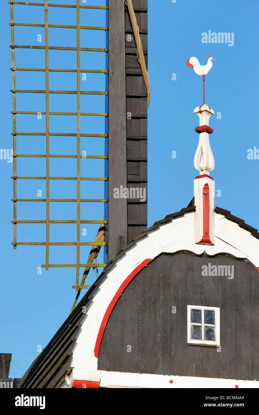 Die Kleine Windmühle, Streefkerk, Südholland, Niederlande. Stockfoto