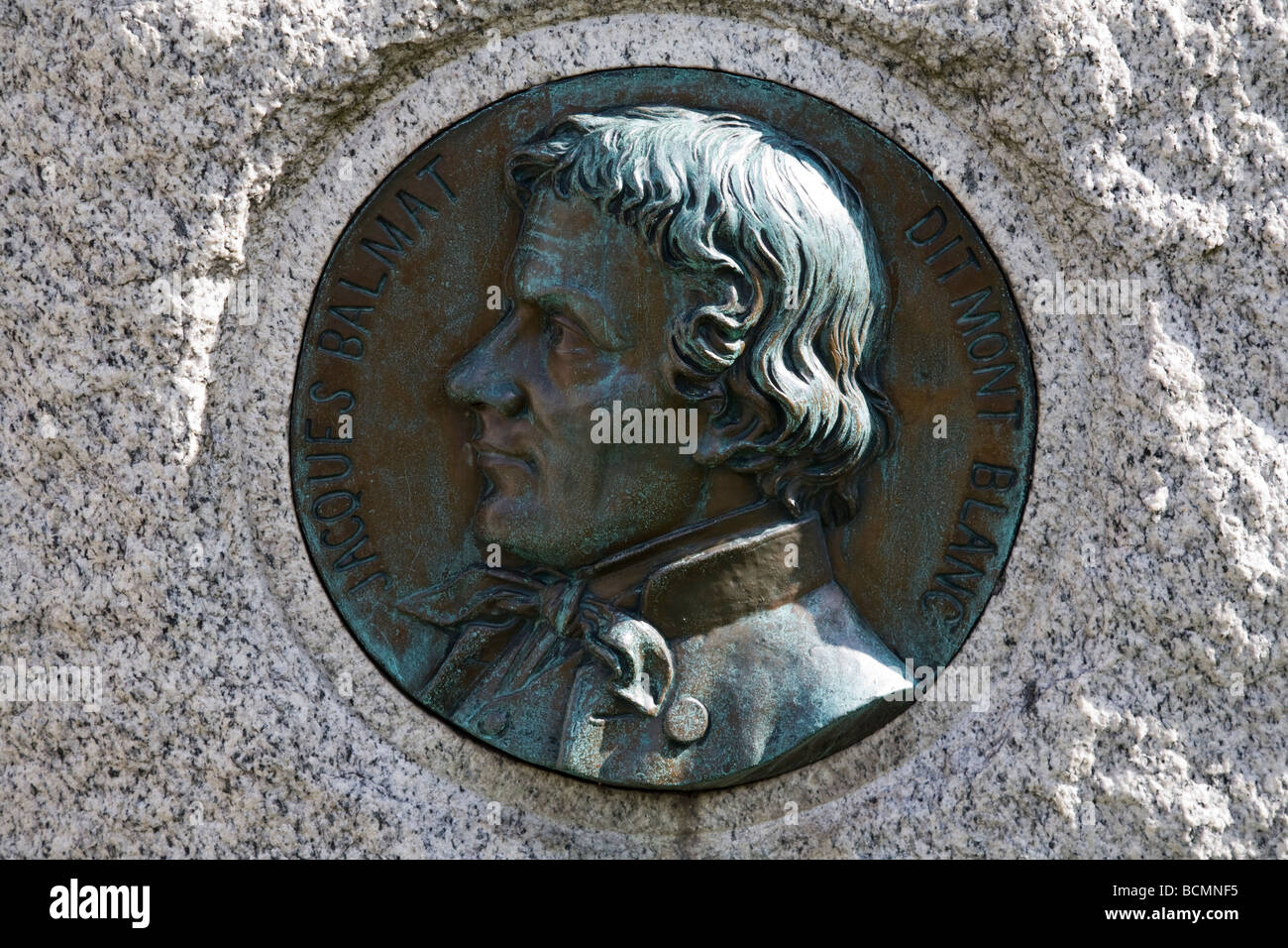 Monument jacques balmat chamonix mont blanc french Fotos und