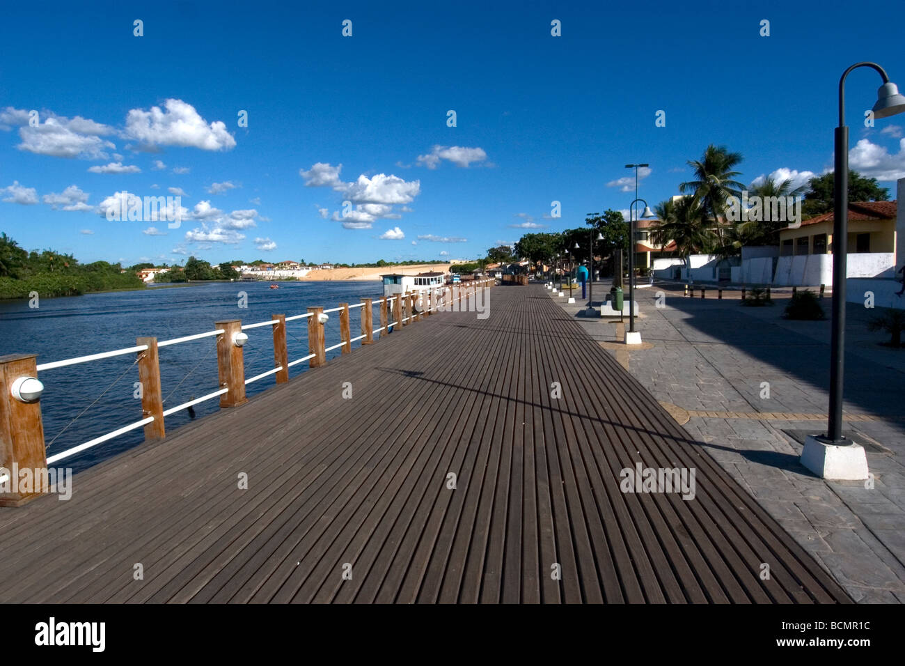 Gehweg Preguicas Fluss Barreirinhas Maranhao Brasilien Stockfoto