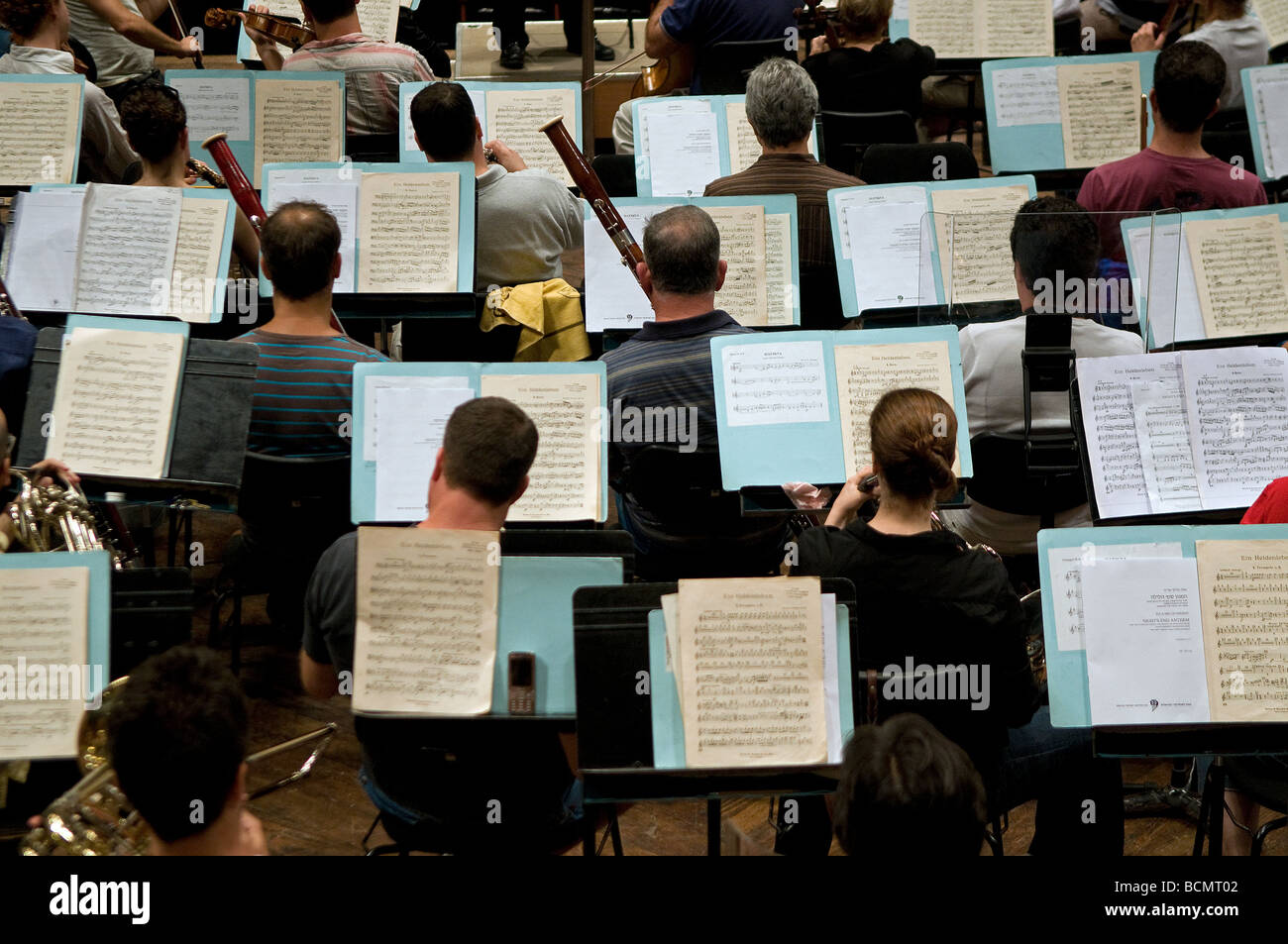 Probe des Israel Philharmonic Orchestra im Auditorium Mann Tel Aviv Israel Stockfoto