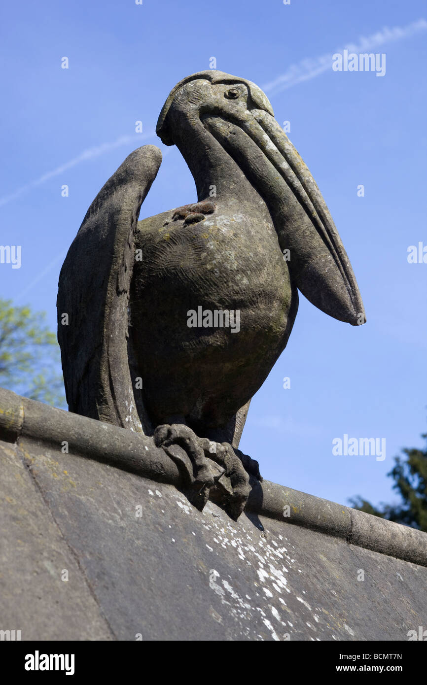 Detail aus der tierischen Wand am Schloss von Cardiff, Cardiff, South Glamorgan Stockfoto
