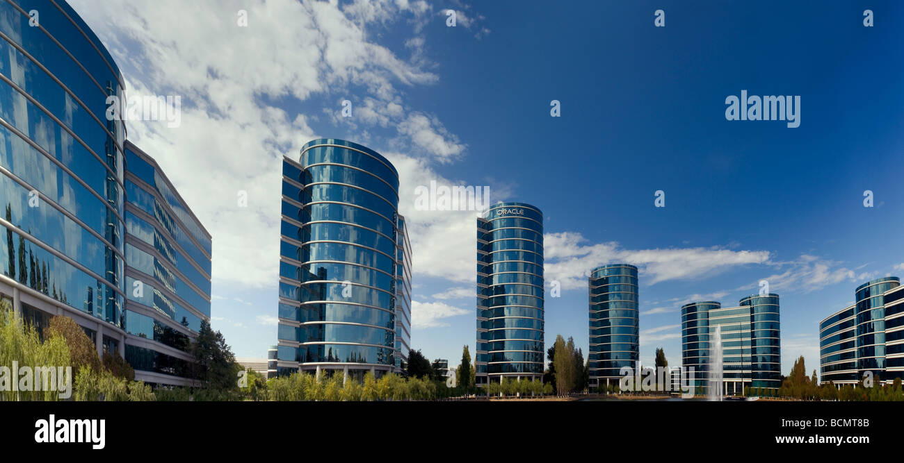 Oracle Corporation Hauptsitz, der "Emerald City" in Redwood Shores, Kalifornien bekannt. Das ist ein Bild mit hoher Auflösung. Stockfoto