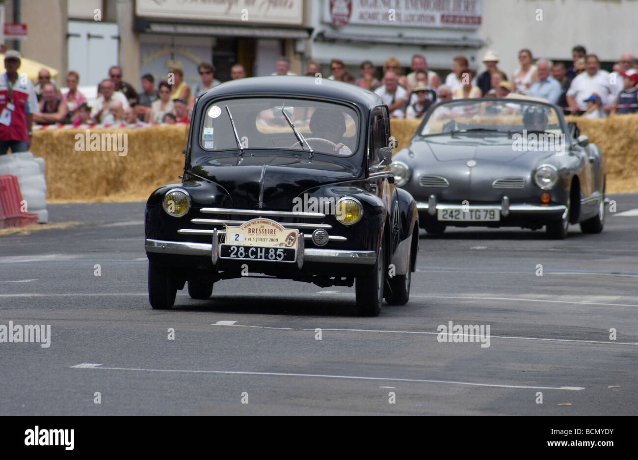 Bressuire Oldtimer-Anzeige und Rennen in Frankreich Stockfoto