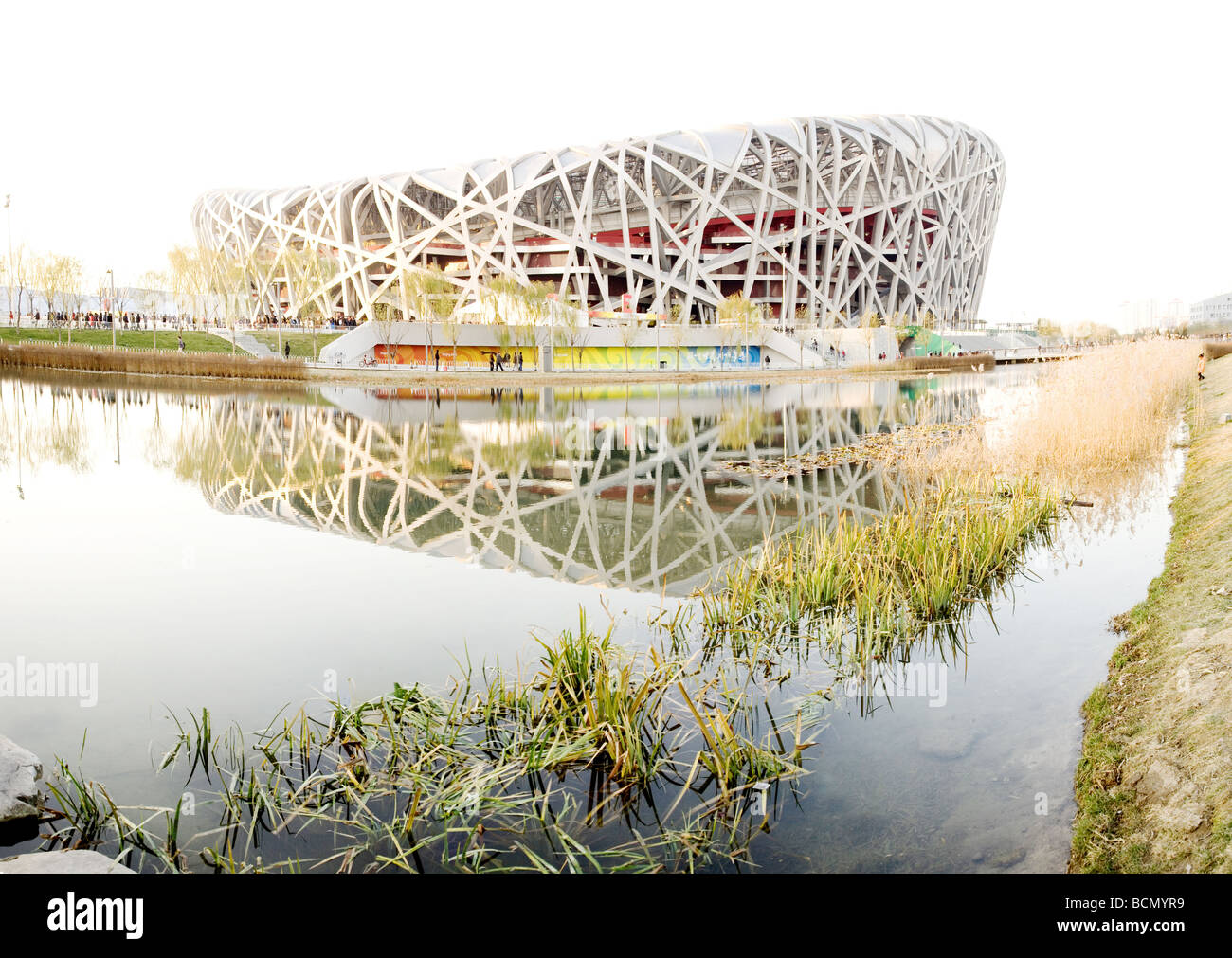 Nationalstadion, Vogelnest, für die 29. Olympischen Spiele in Peking, China Stockfoto