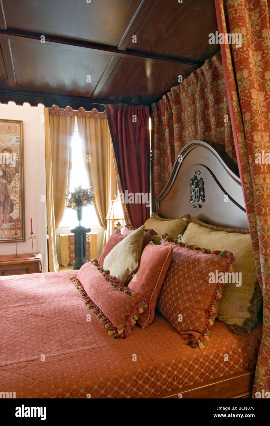Detail des Bettes Stockfoto