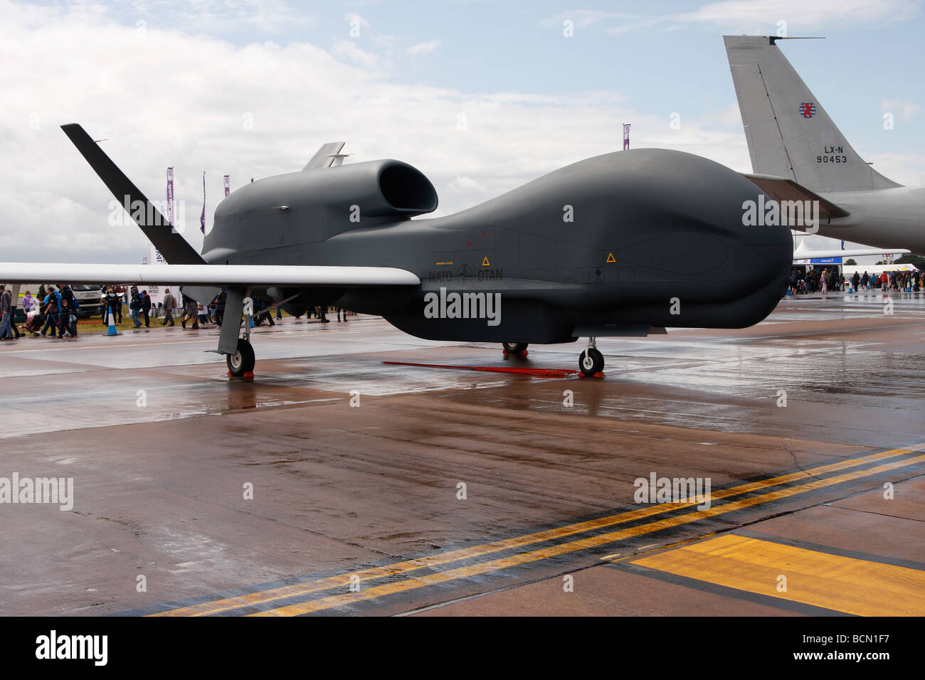 "Northrop Grumman" RQ-4 "Global Hawk" UAV, [RAF Fairford], Gloucestershire, UK Stockfoto