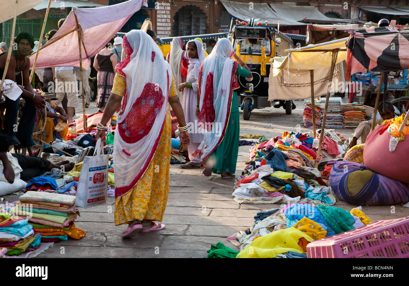 Frauen In Sadar Markt Jodhpur Rajasthan Indien Stockfoto