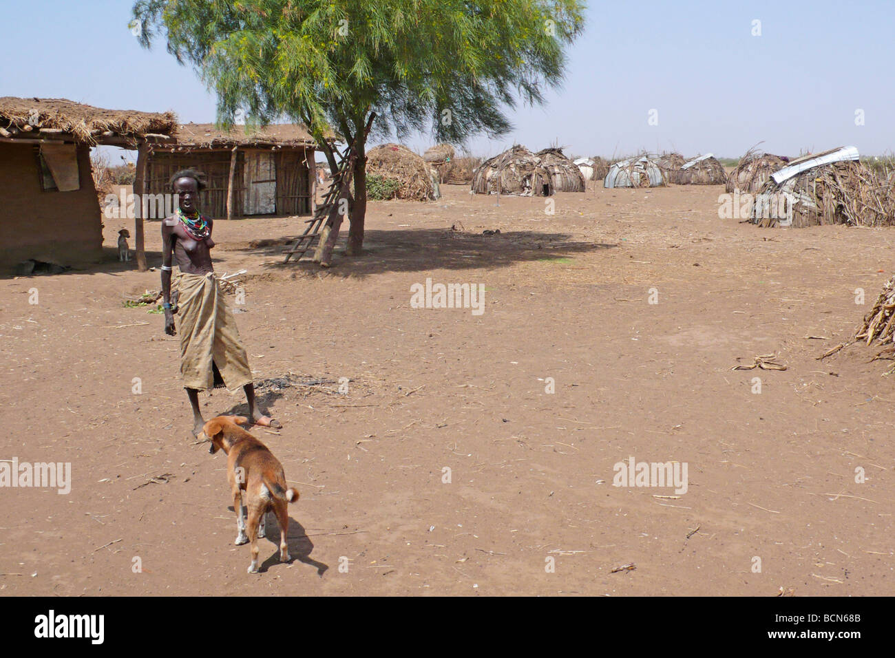 Äthiopien-Omo-Tal-Erbore-Stamm Stockfoto