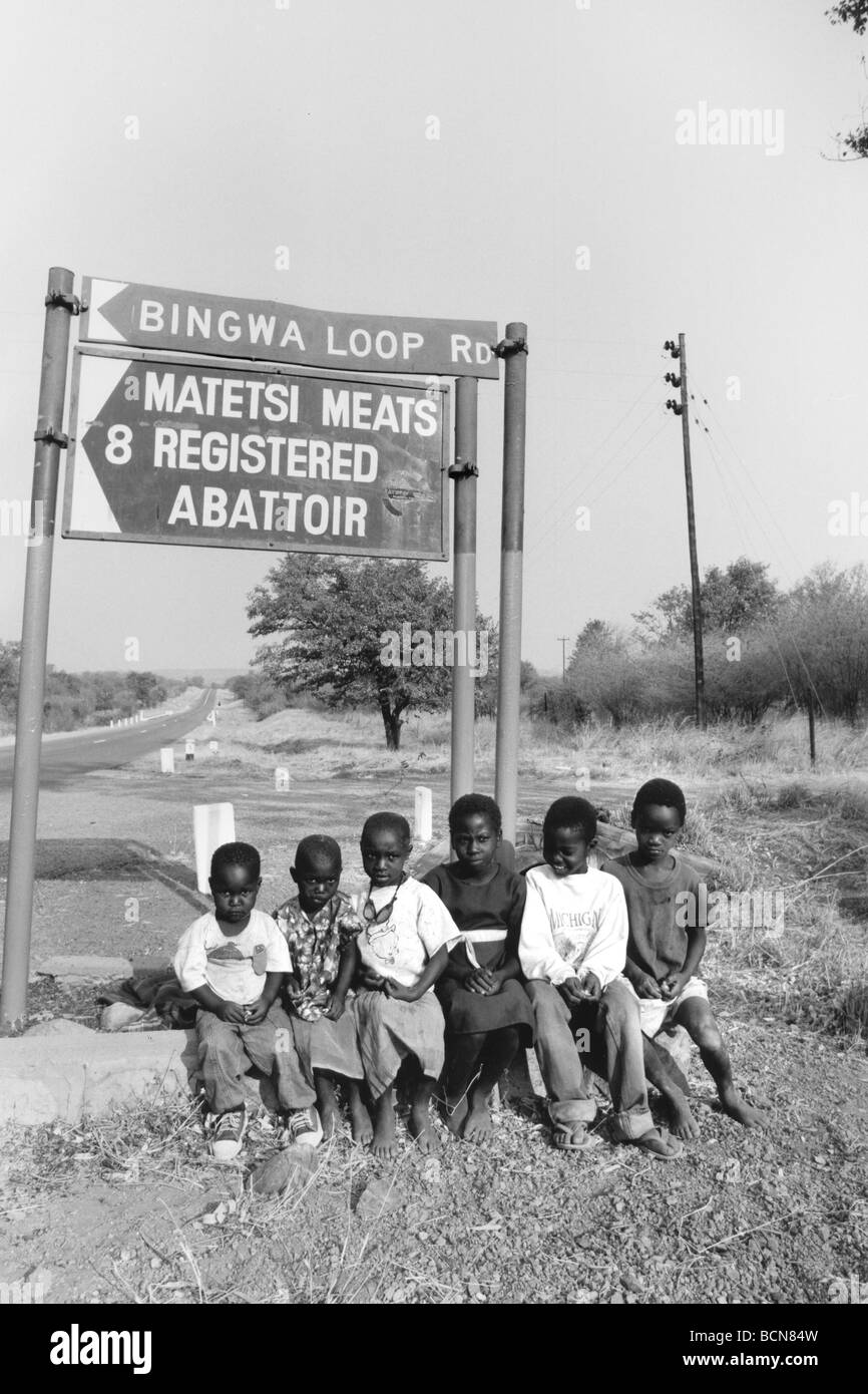 Simbabwe Matetsi Kinder Stockfoto