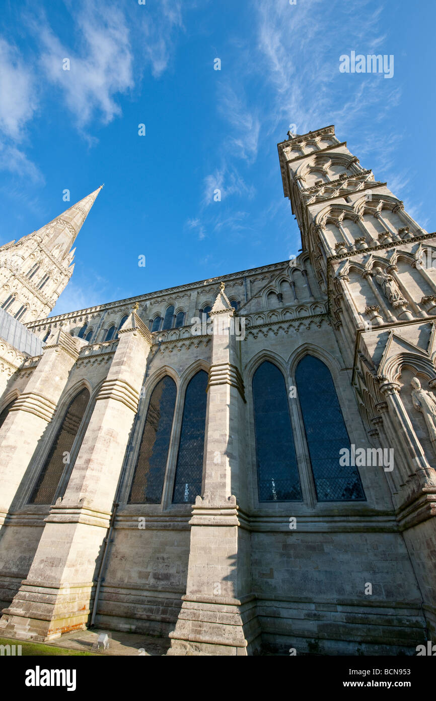 Kathedrale von Salisbury in Salisbury Wiltshire Stockfoto