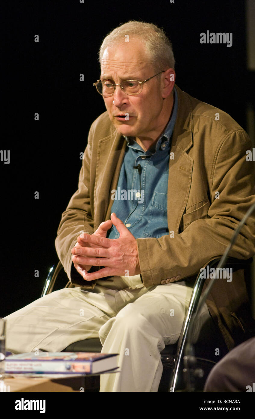 Matthew Engel Autor, Journalist und ehemaliger Herausgeber der Wisden abgebildet Hay Festival 2009 Stockfoto
