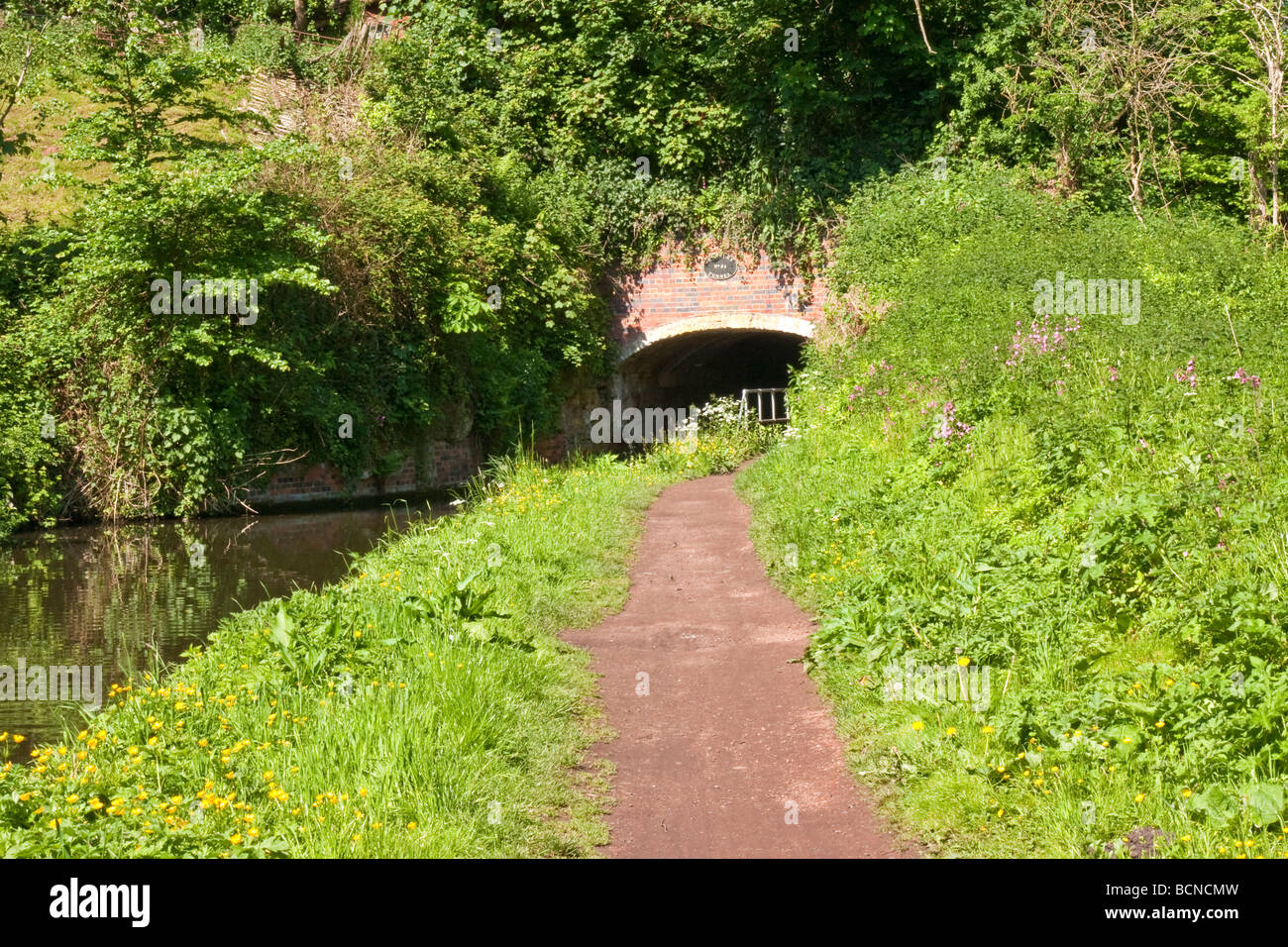 Eingang zum Dunsley-Tunnel auf dem Kanal S & W Stockfoto