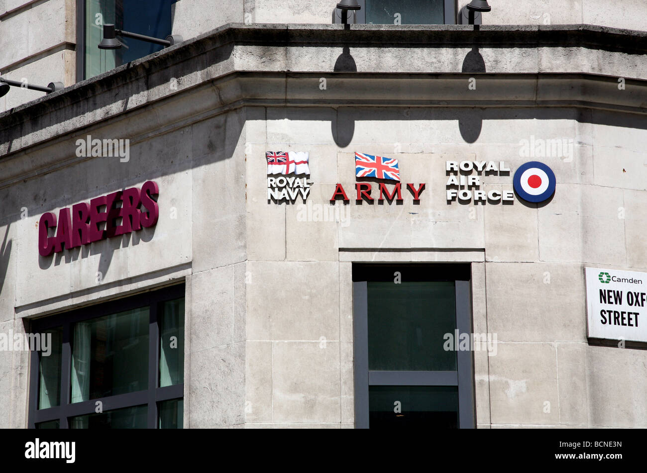 Armed Forces Karriere Büro im Zentrum von London Stockfoto
