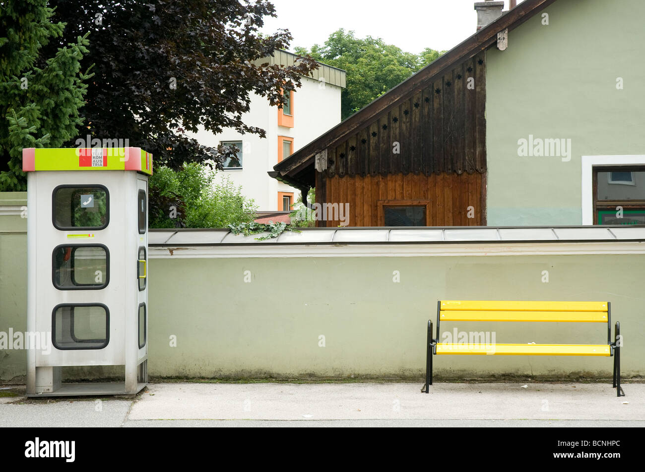 Eine Telefonzelle Telekom Austria Stockfoto