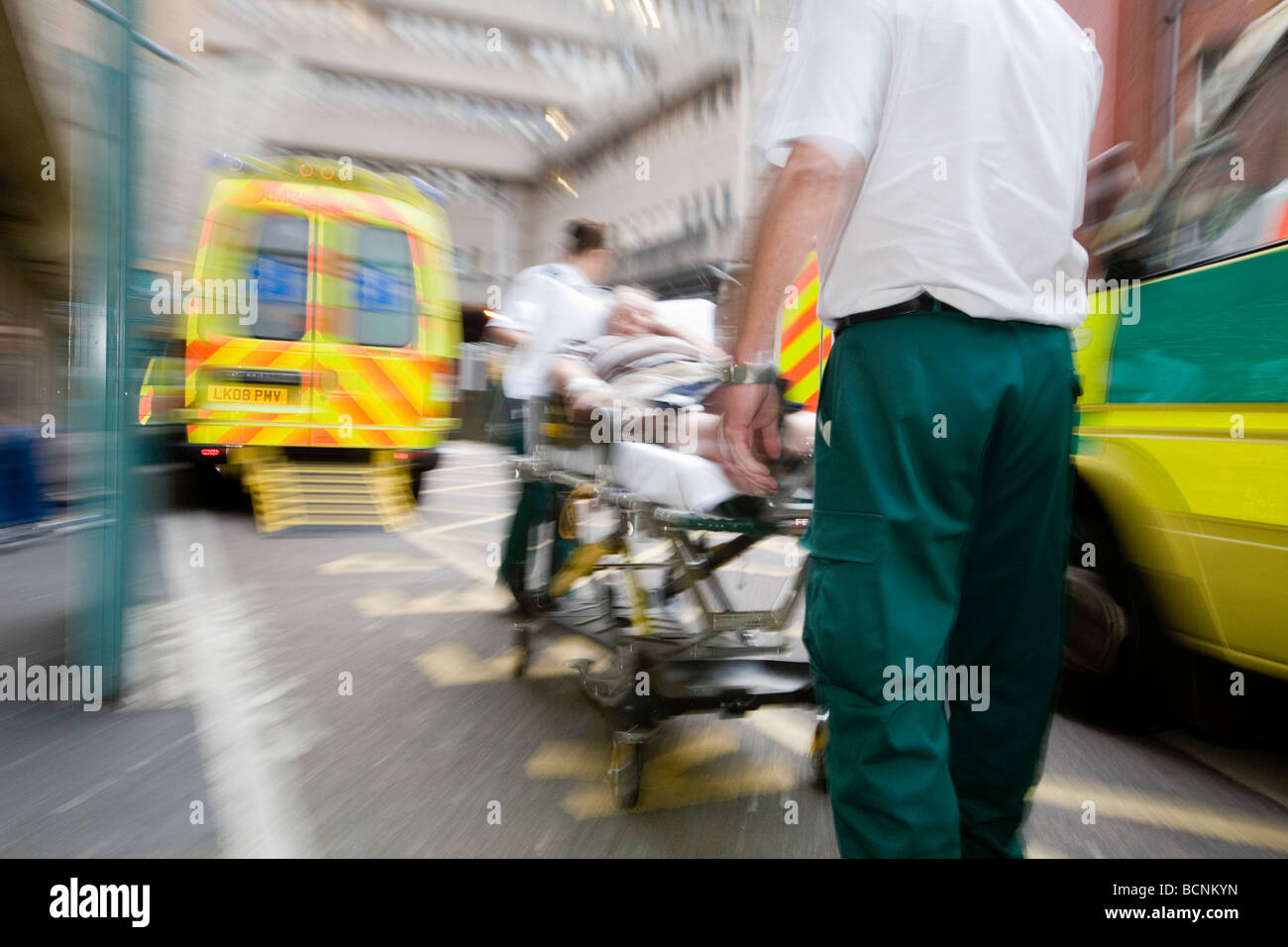 UK NHS Krankenwagen Service Bilder. Notfallbericht. Stockfoto