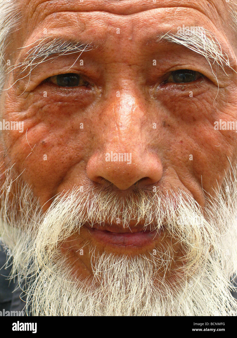 Porträt von ein älterer Herr, Stadt Zhengzhou, Henan Provinz, China Stockfoto