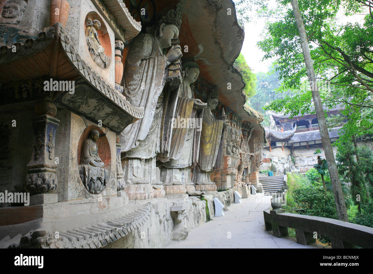Shimenshan (Stone Gate Mountain) Grotten, Dazu Grotte, Chongqing, China Stockfoto