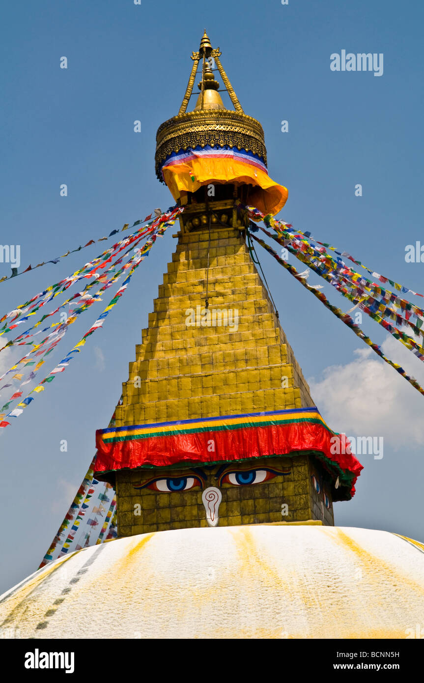 Bodhnath Stupa in Kathmandu. Stockfoto