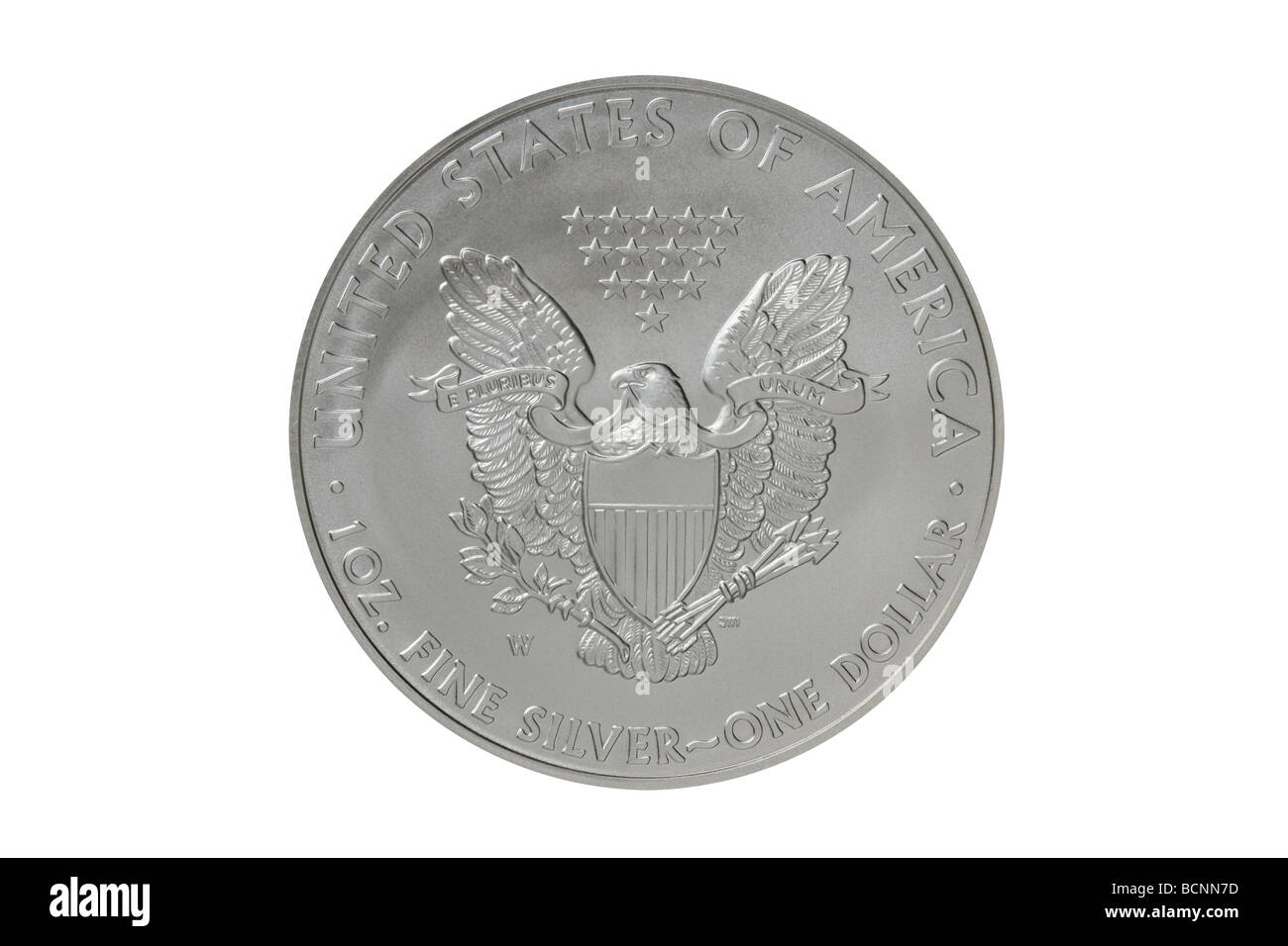 American Silver Eagle Münze rückwärts. Stockfoto