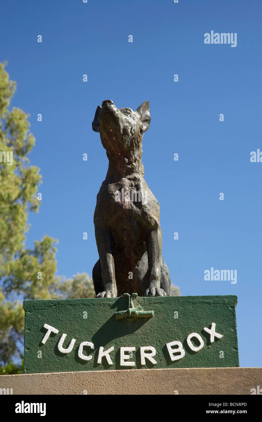 Hund auf die Tuckerbox Statue Gundagai südlichen New South Wales Australien Stockfoto