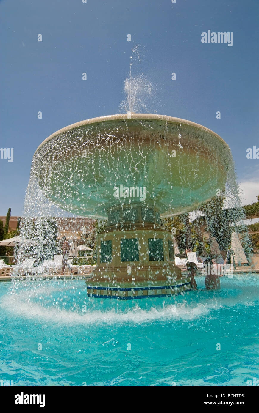 Luxuriösen Swimmingpool des Bellagio Resort and Casino in Las Vegas. Stockfoto