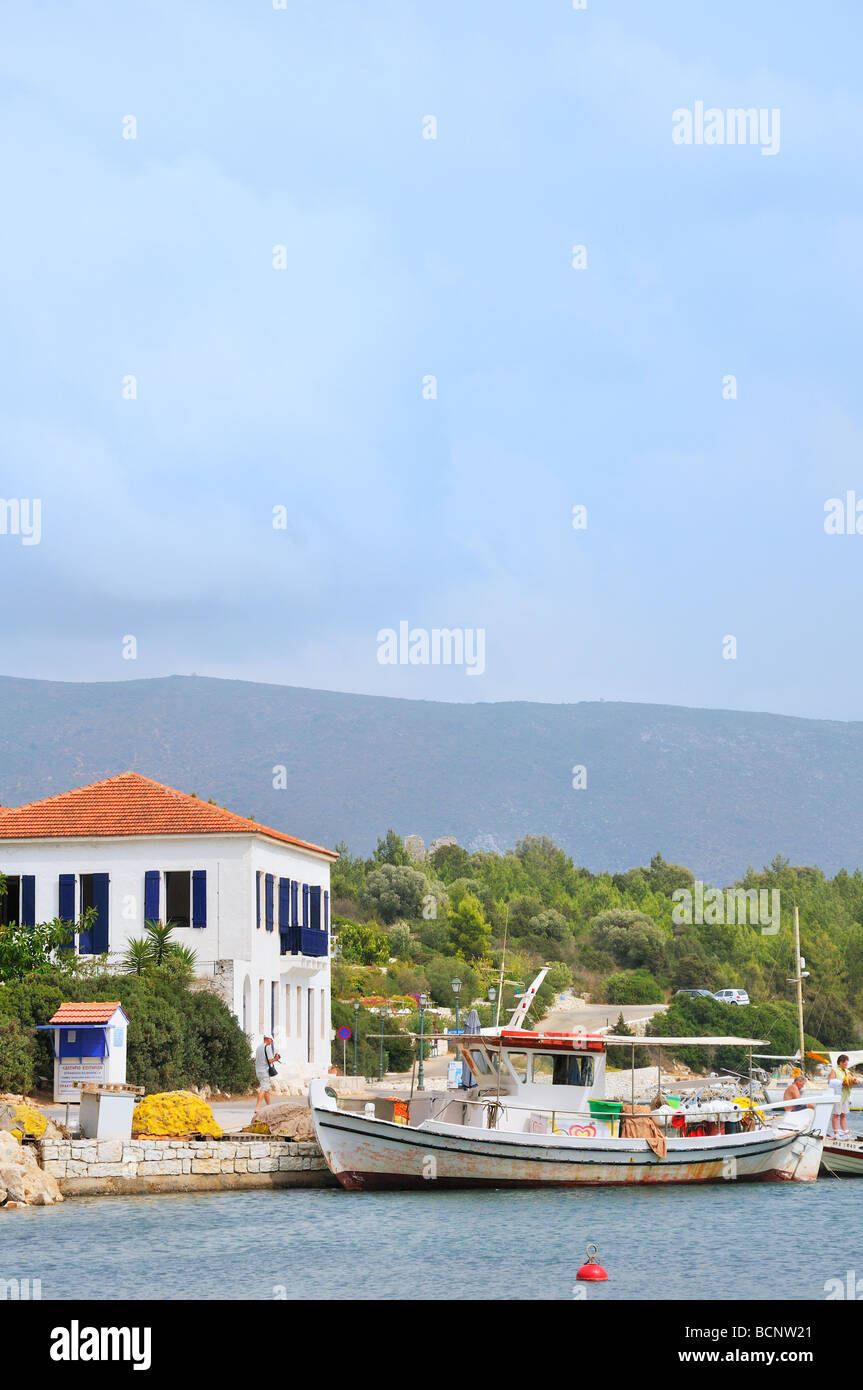 Kleinen Dorf Fiscardo auf der griechischen Insel Kefalonia Stockfoto
