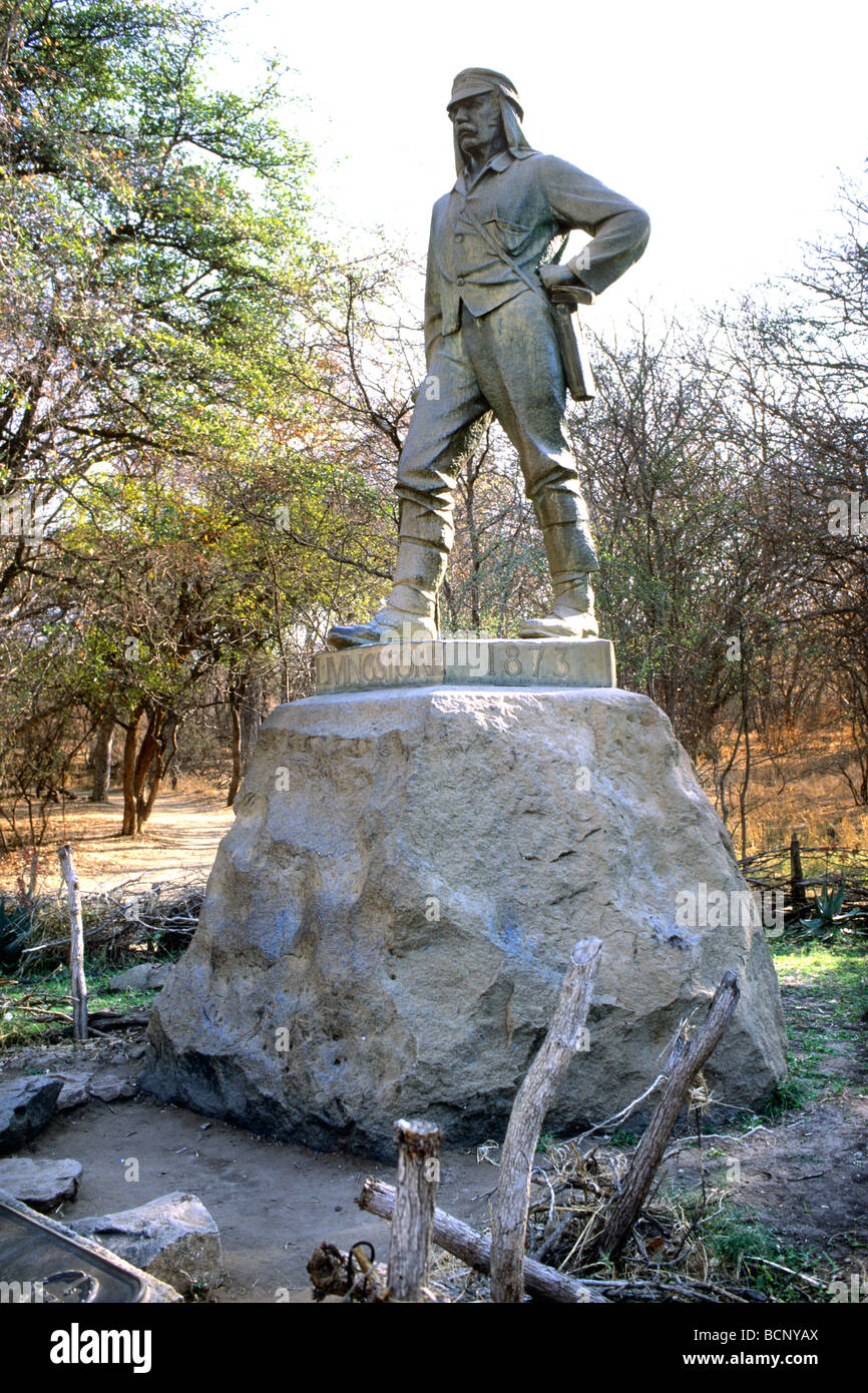 Simbabwe die Livingstone s Statue nach Viktoriafälle Stockfoto