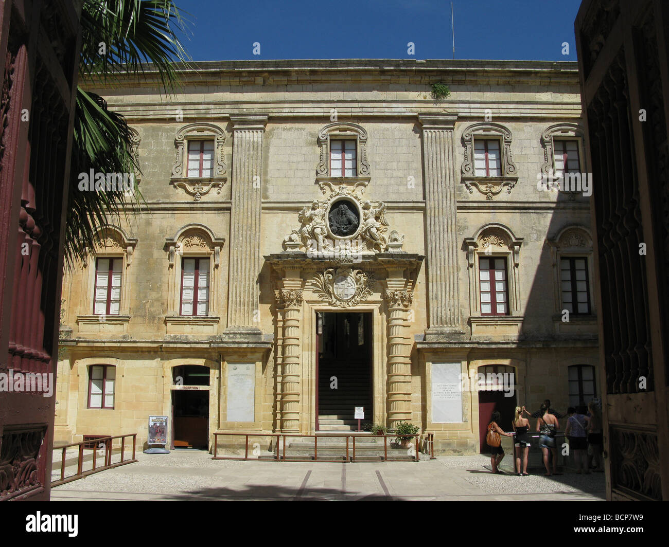 Vilhena Palace - beherbergt heute das Museum für Naturkunde - Pjazza San Publiju, Mdina, Malta, Mittelmeer, Europa Stockfoto