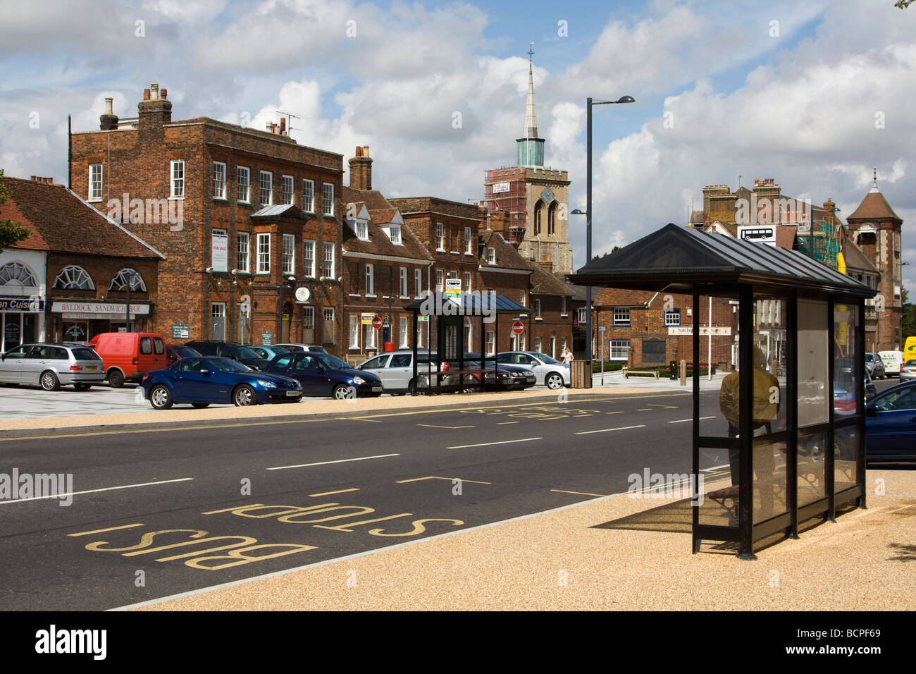 Baldock Town Center High Street Hertfordshire England uk gb Stockfoto